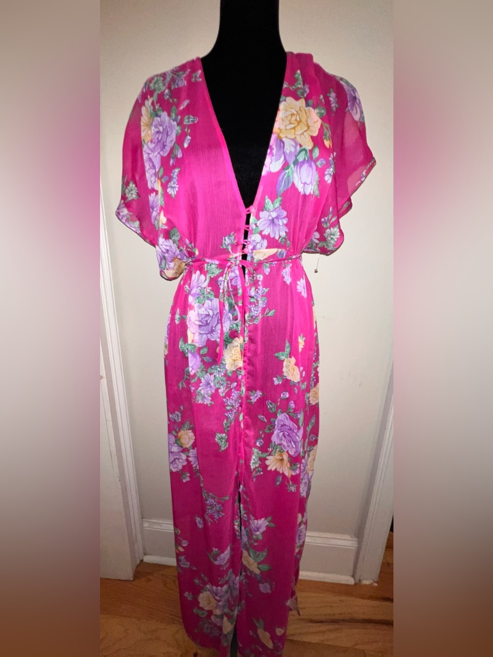 Favlux Pink Chiffon Maxi Dress. NWOT. Size: M. Asking: $25.